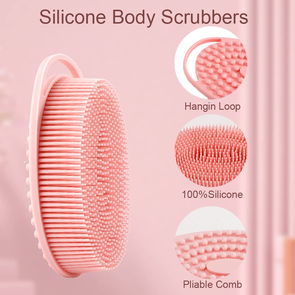 Bsofing silicona, dorso con textura para exfoliación suave.