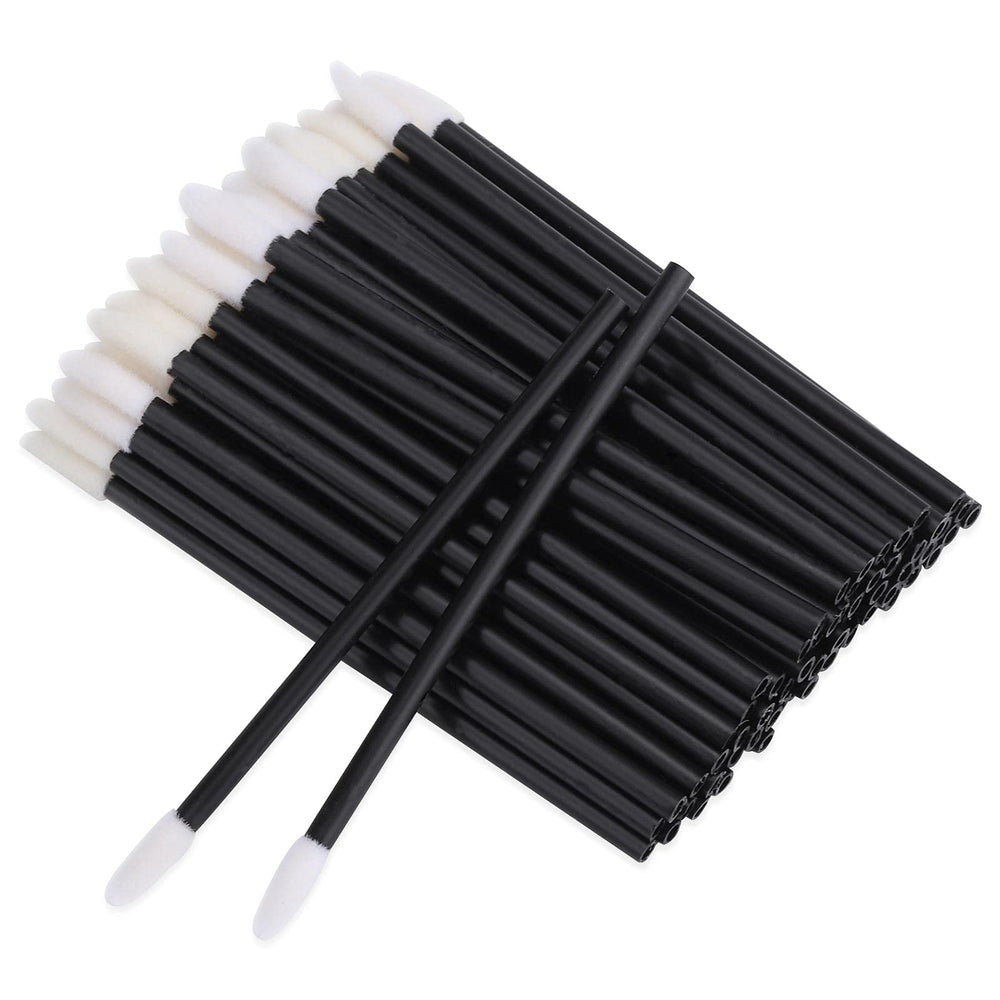 BTYMS aplicadores labiales desechables con mango negro para precisión.