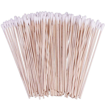 BTYMS bastoncillos de algodón de 6 pulgadas con mango de madera para limpieza precisa.
