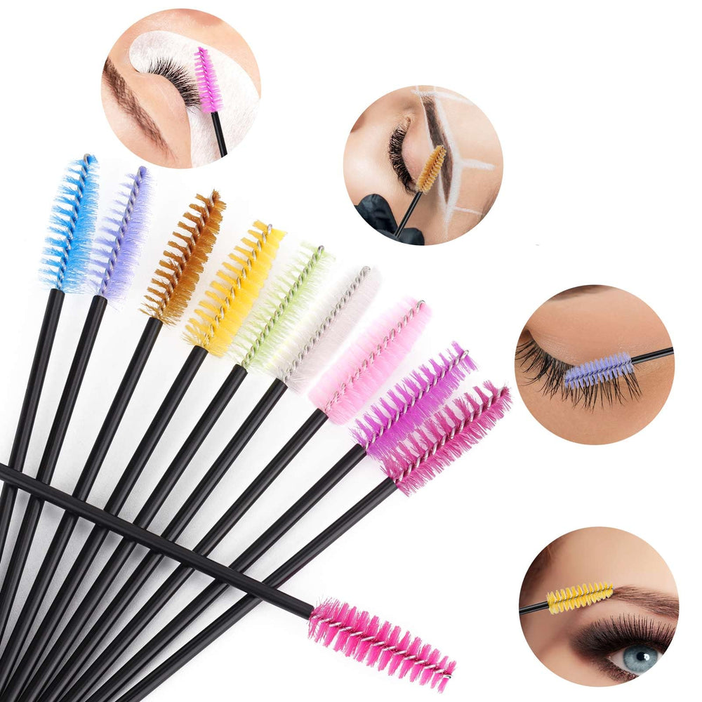 BTYMS cepillos para extensión de pestañas, compatibles con maquillaje de extensiones.