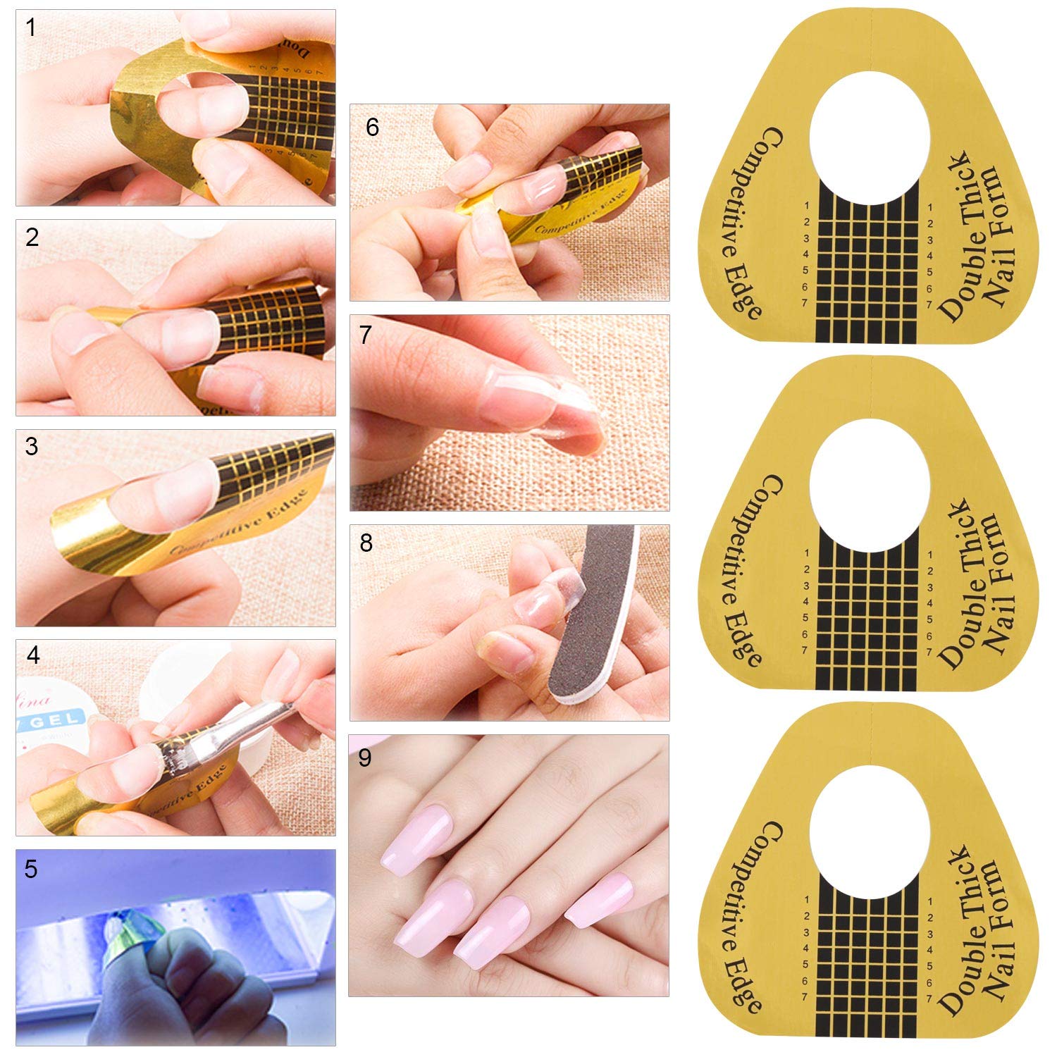 BTYMS formas herradura dorada ideales para manicura profesional en casa.