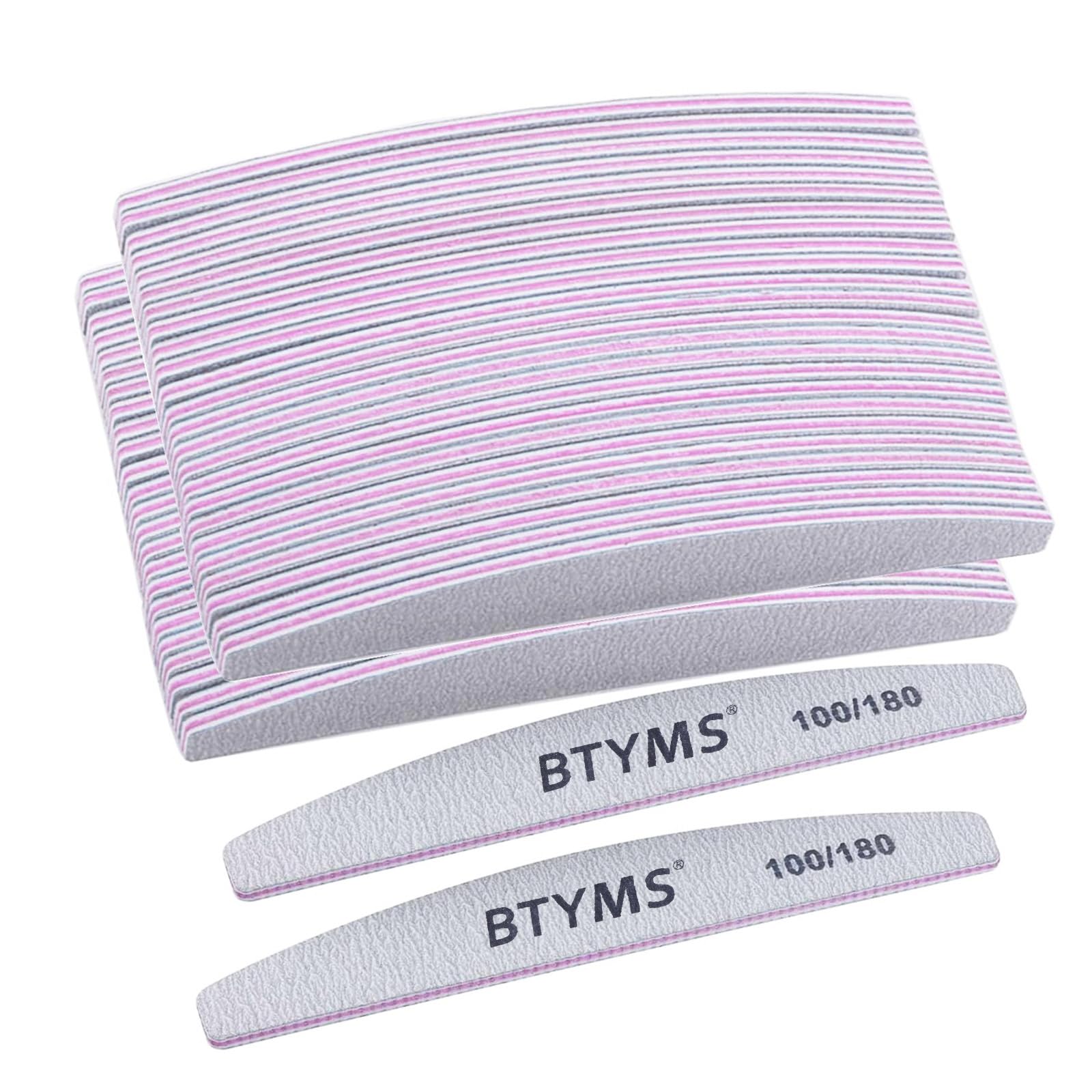 BTYMS lima doble cara 100/180 grano para limar uñas con precisión.