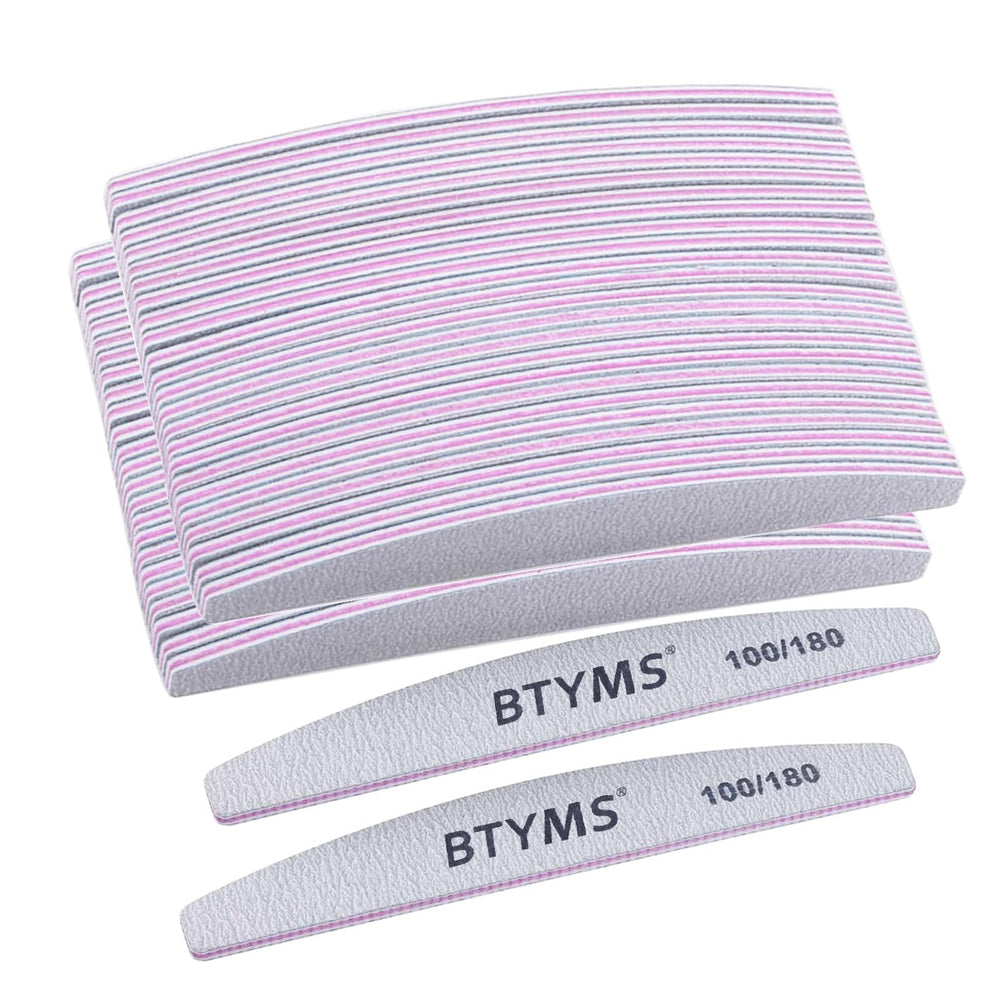 BTYMS lima doble cara 100/180 grano para limar uñas con precisión.