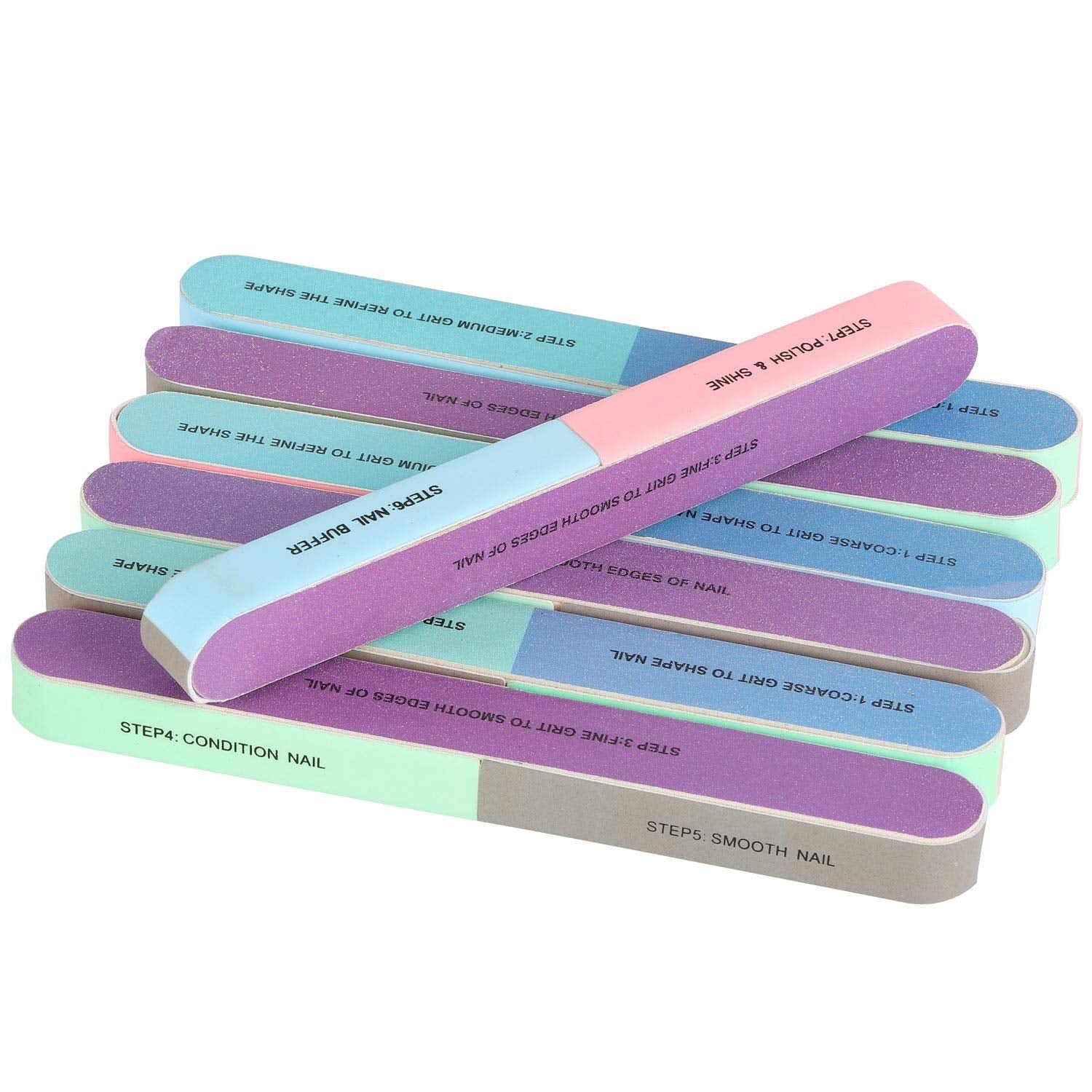 BTYMS set de limas 7 en 1 para dar forma y brillo a las uñas