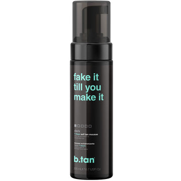 B.TAN autobronceador mousse oscuro, frente, muestra el envase para un bronceado natural.