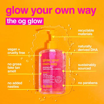 B.TAN gel claro con guante incluido para un bronceado intenso y homogéneo
