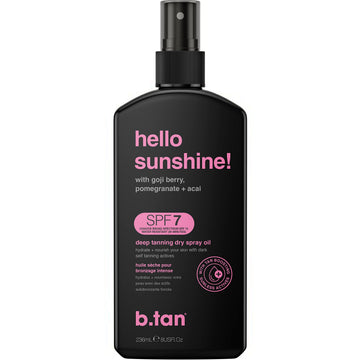 b.tan huile de bronzage SPF7 spray sec pour un bronzage progressif