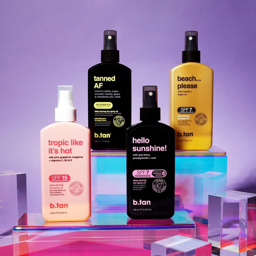 btan loción bronceado UV: fabricada en Estados Unidos