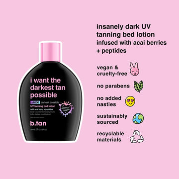 btan loción bronceado UV: textura cremosa que hidrata al aplicar