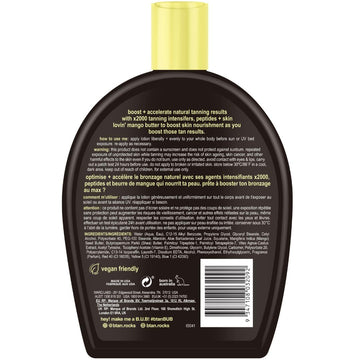 Textura cremosa de btan con manteca de mango para hidratar la piel.