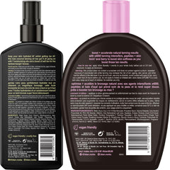 B.TAN tinted tanning oil bottle ideal for rapid dark color.