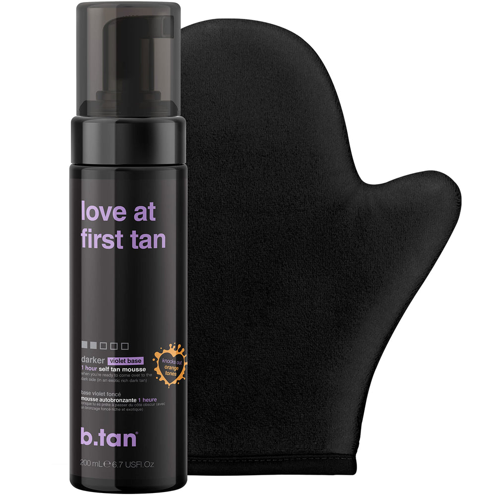 B.TAN Violet Bronceador Mousse Oscuro para un bronceado natural y duradero