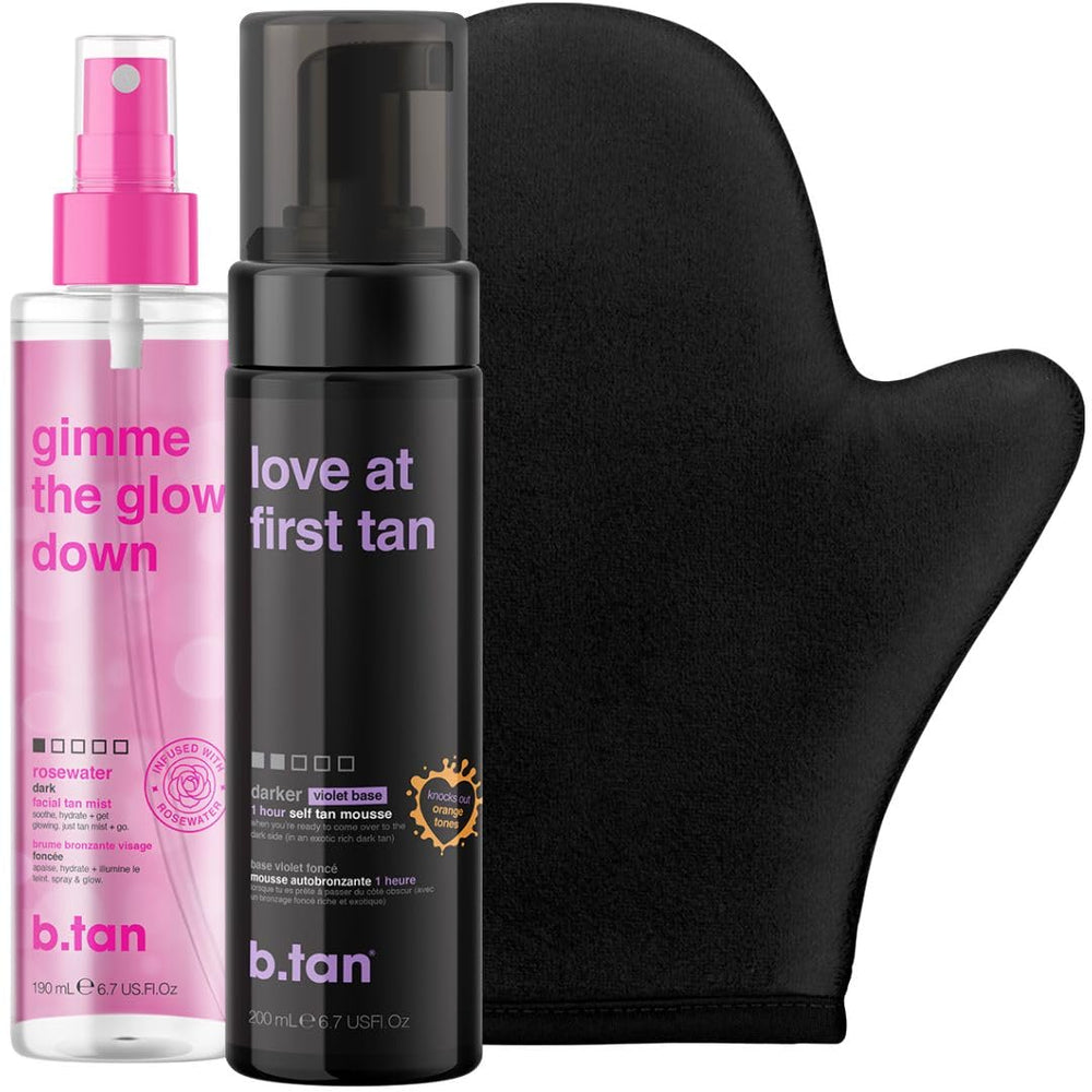 btan violet en empaque mostrando bronceado uniforme