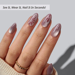 Conjunto Berry Spark de BTArtbox con 32 uñas y tallas para ajuste perfecto.
