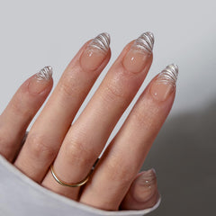 BTArtbox French Tip nails kit with 32 pieces for easy at-home manicures.