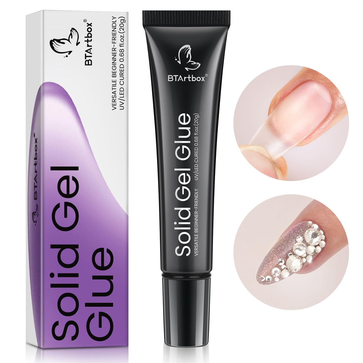 BTArtbox gel sólido 15g para uñas acrílicas, fijación duradera