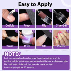 BTArtbox puntas de uñas natural claro, disponibles en dos longitudes para más opciones.