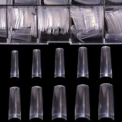 BTArtbox puntas de uñas transparentes con estuche, fáciles de seleccionar y organizar.