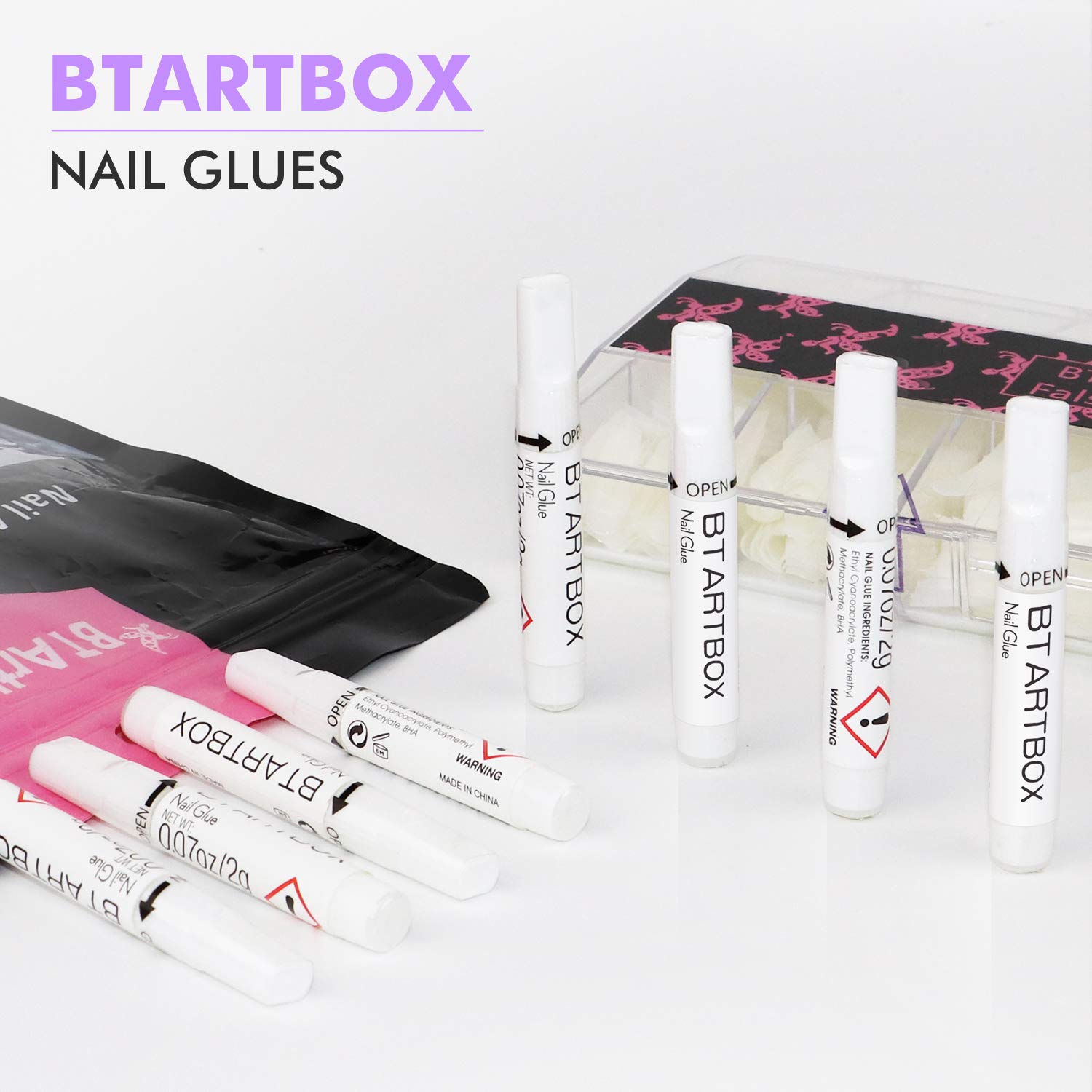 BTArtbox uso versátil, ideal para fijar uñas decorativas y gemas.