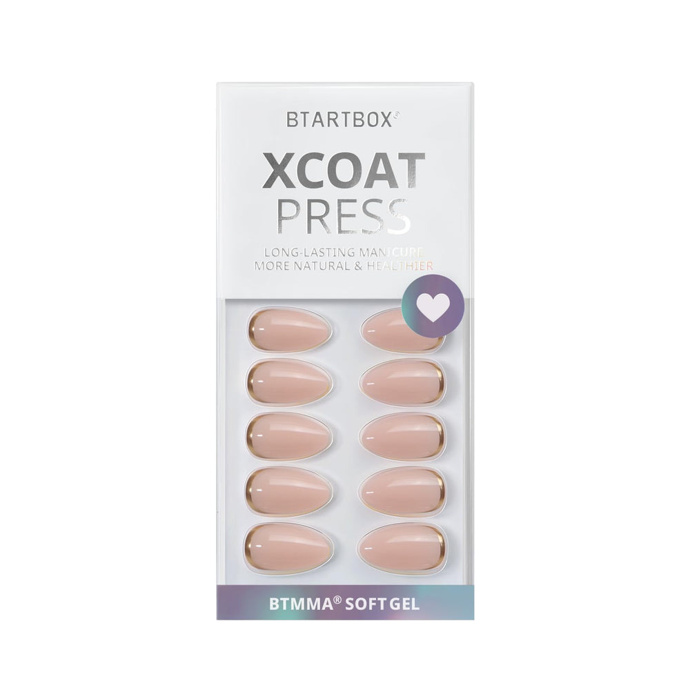 BTArtbox Uñas Almond Cortas con Limas y guía para ajuste perfecto.