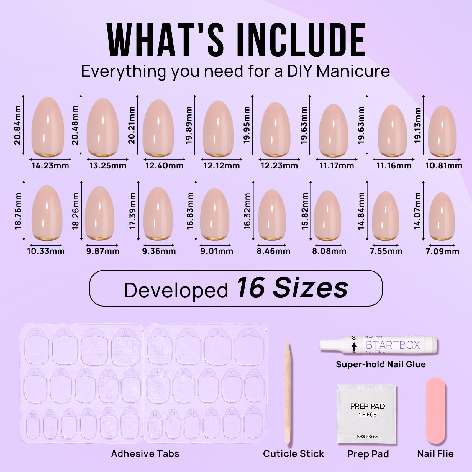 BTArtbox Uñas con láminas doradas para un brillo sutil en la noche.