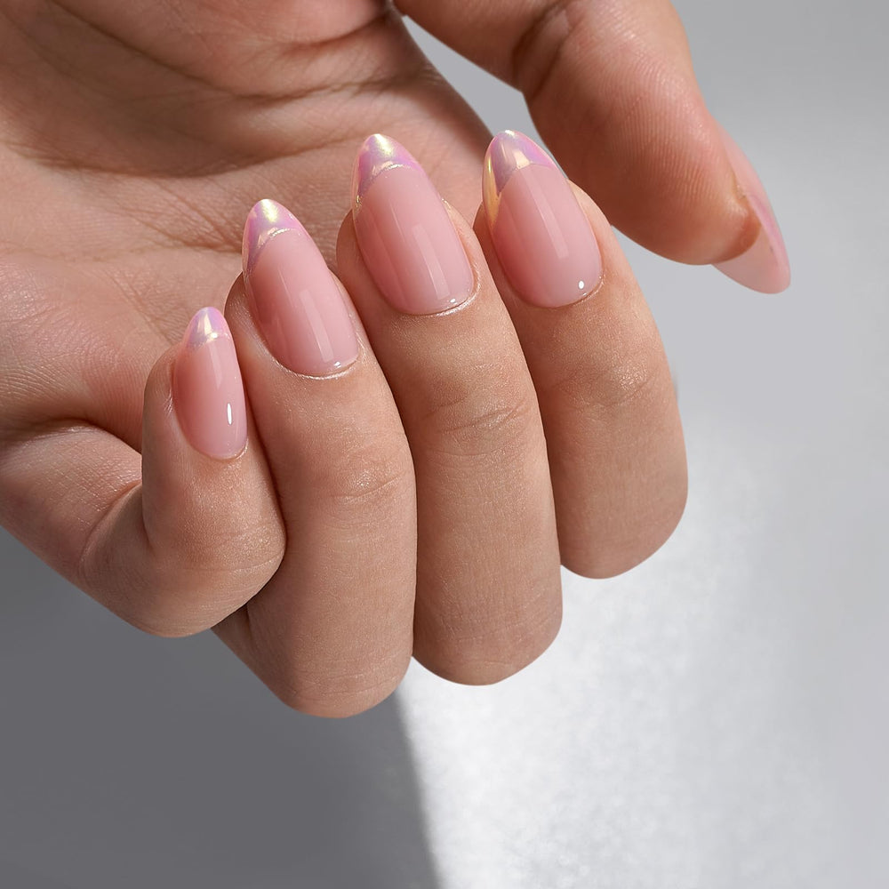 BTArtbox uñas postizas almendra rosa deslumbrante, ideal para uso diario