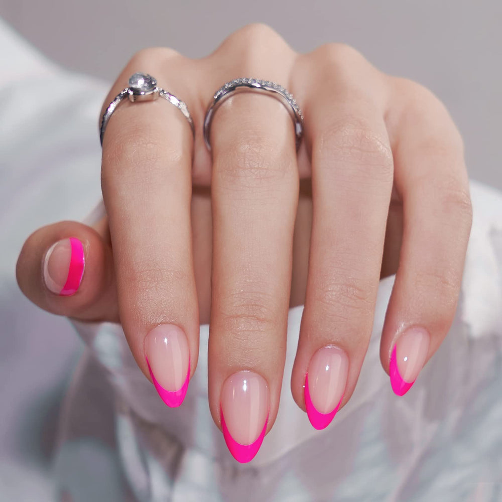 BTArtbox: uñas en gel suave, rosa vivo, acabado natural.