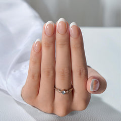 BTArtbox uñas postizas cortas tono desnudo para estilo natural
