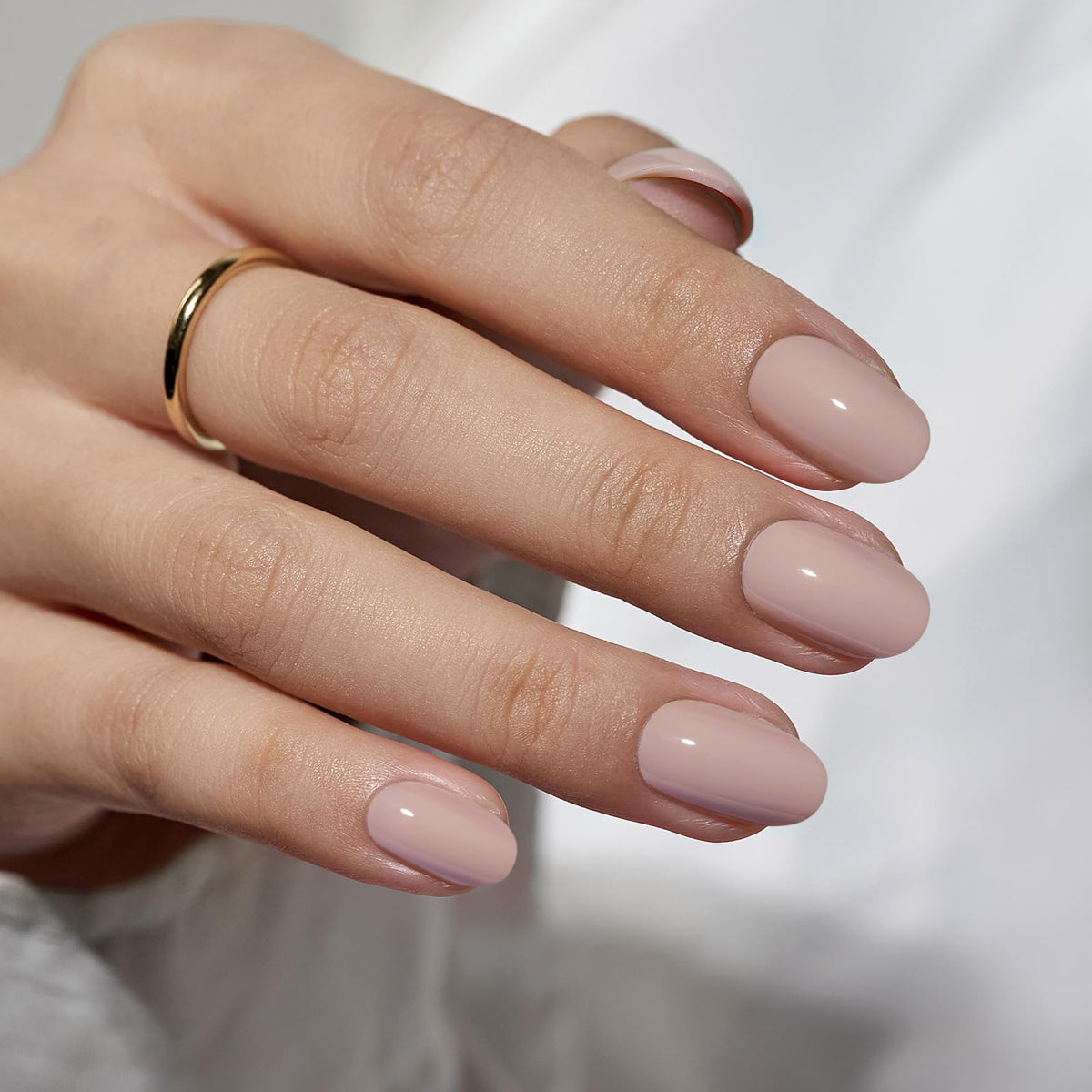 BTArtbox uñas postizas ovaladas taro-milkshake: conjunto completo para uso inmediato.
