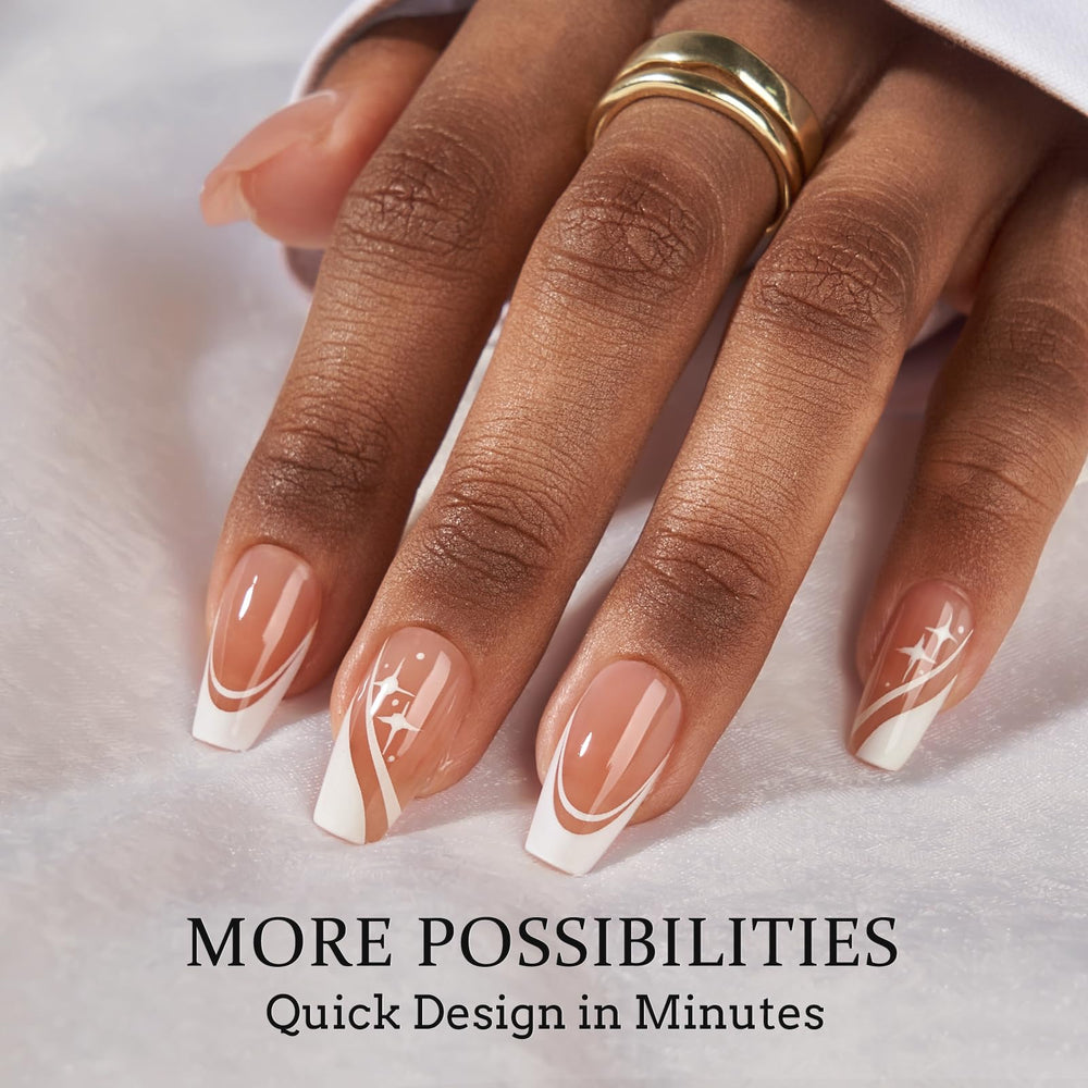 BTArtbox XCOATTIPS: uñas coffin cortas para un look moderno.
