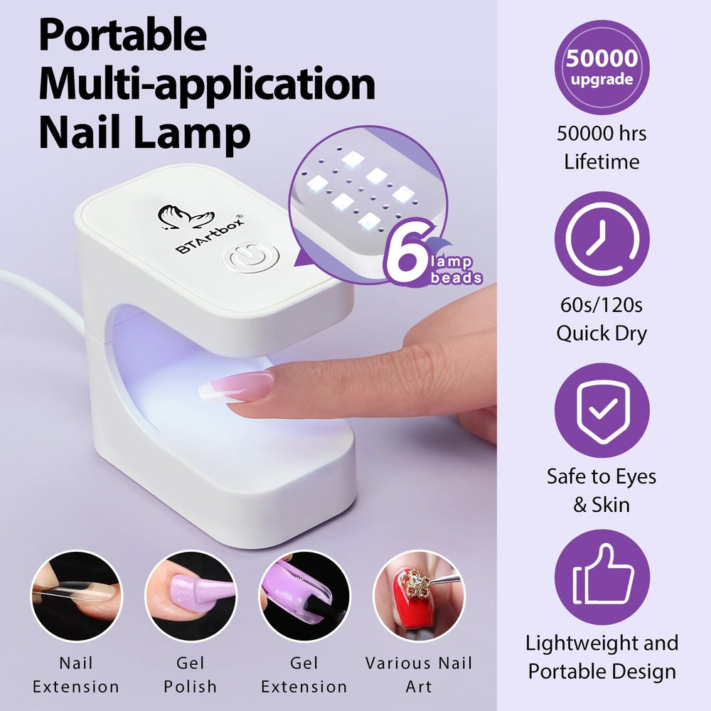 BTArtboxnails dúo francés con gel y capa superior para uñas