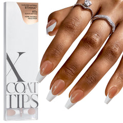 BTArtboxnails extensions en gel brun forme cercueil, allure naturelle et durable.