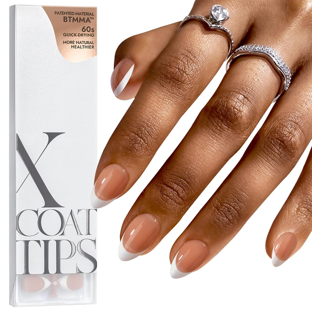 BTArtboxnails Frances marrón corto almendra, puntas naturales para uñas impecables
