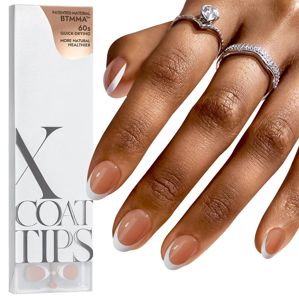 BTArtboxNails Francesa punta: uña marrón extra corta en forma almendra para acabado pulido