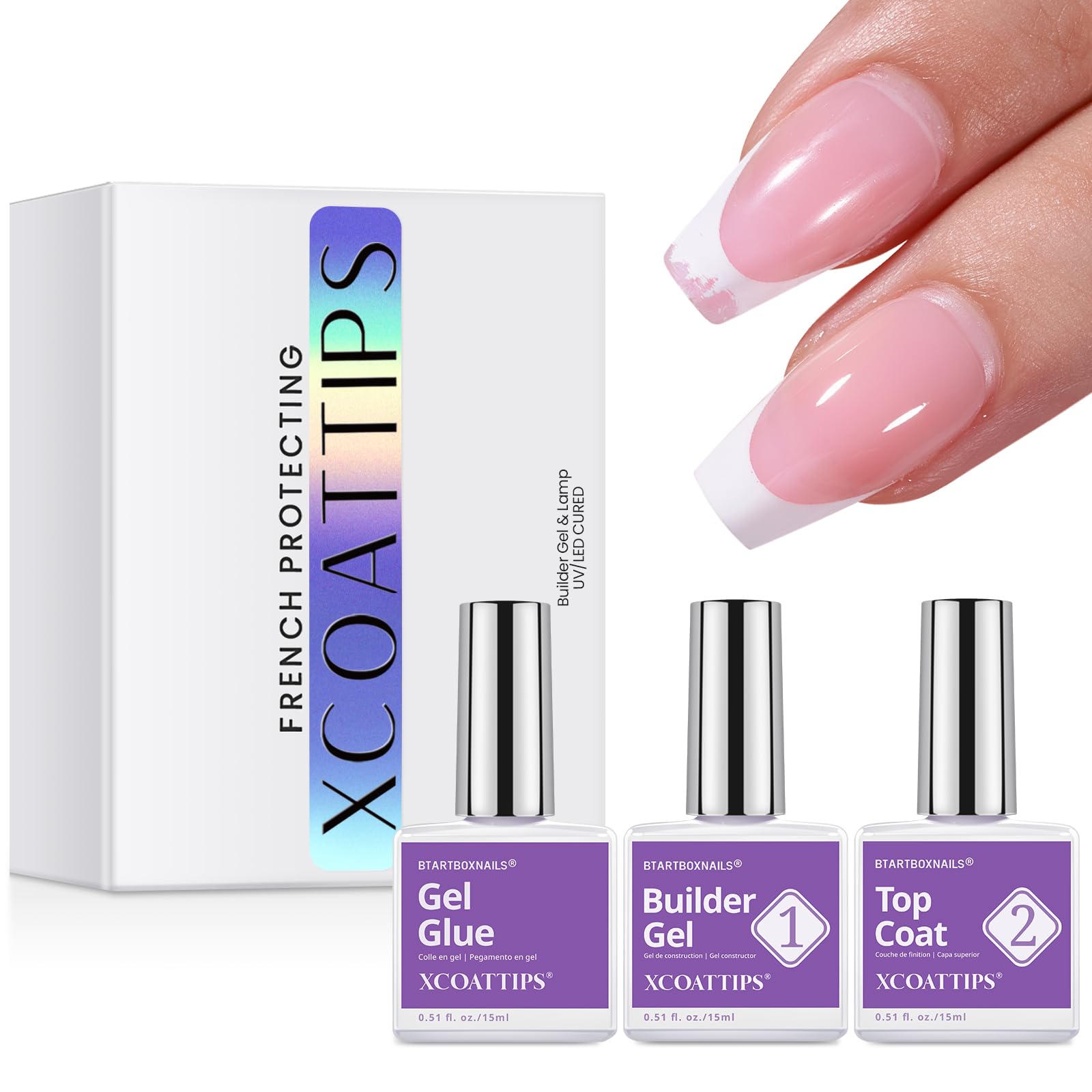 BTArtboxnails gel constructor de puntas, aplicación suave y duradera.