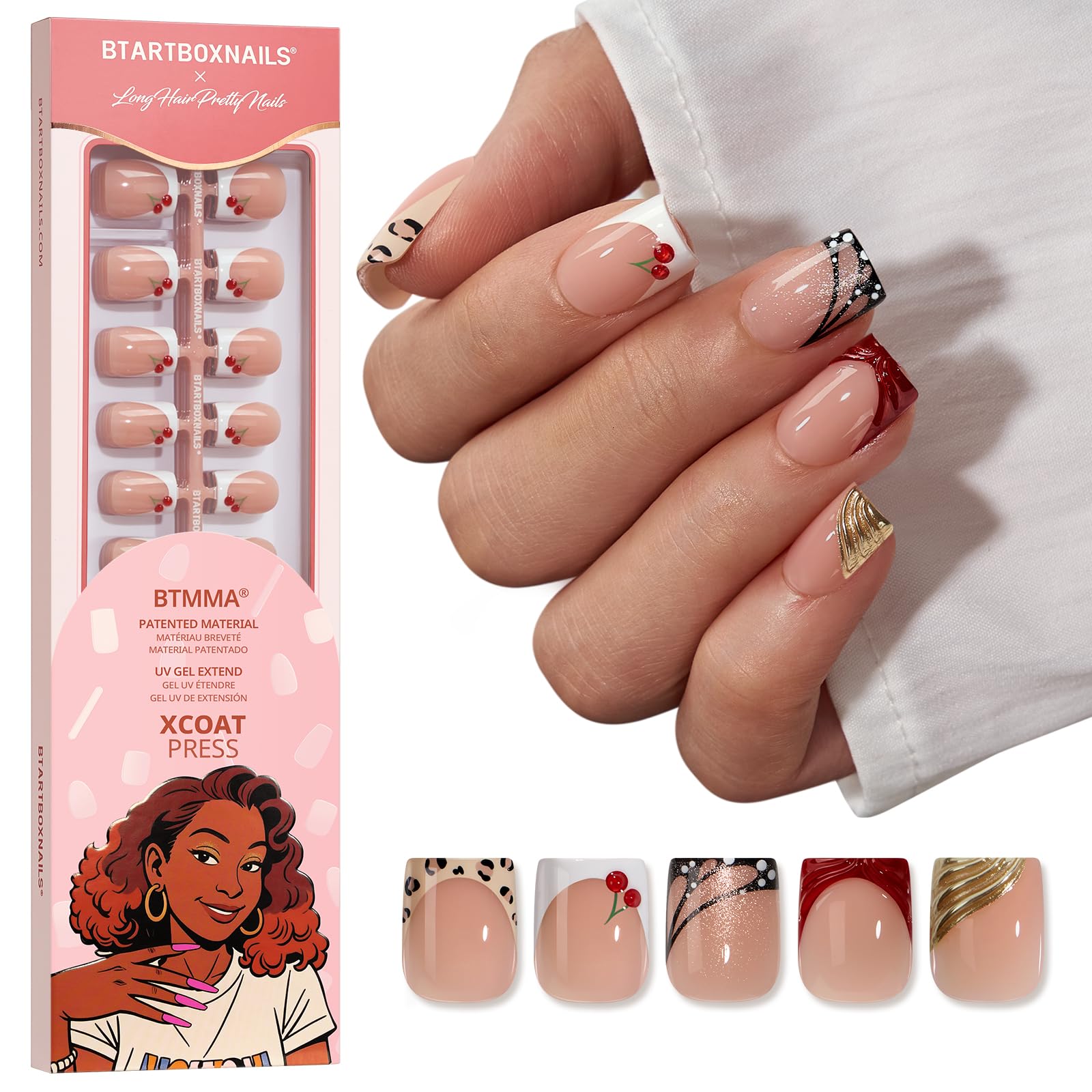 BTArtboxnails otoño muse: diseños mixtos para combinar looks únicos.