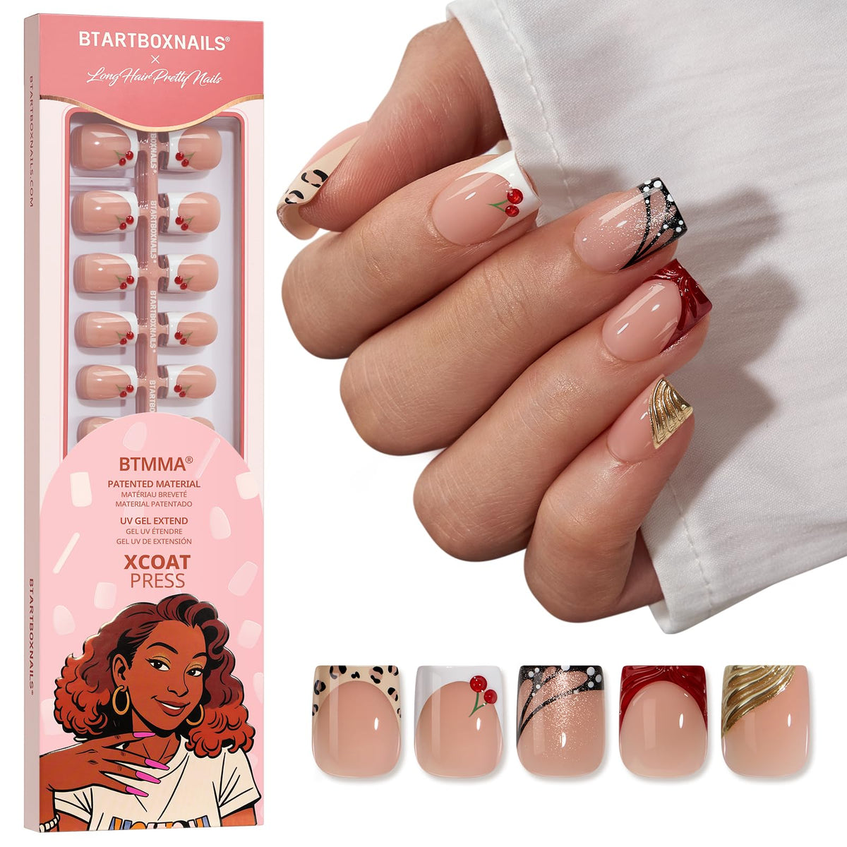 BTArtboxnails otoño muse: diseños mixtos para combinar looks únicos.