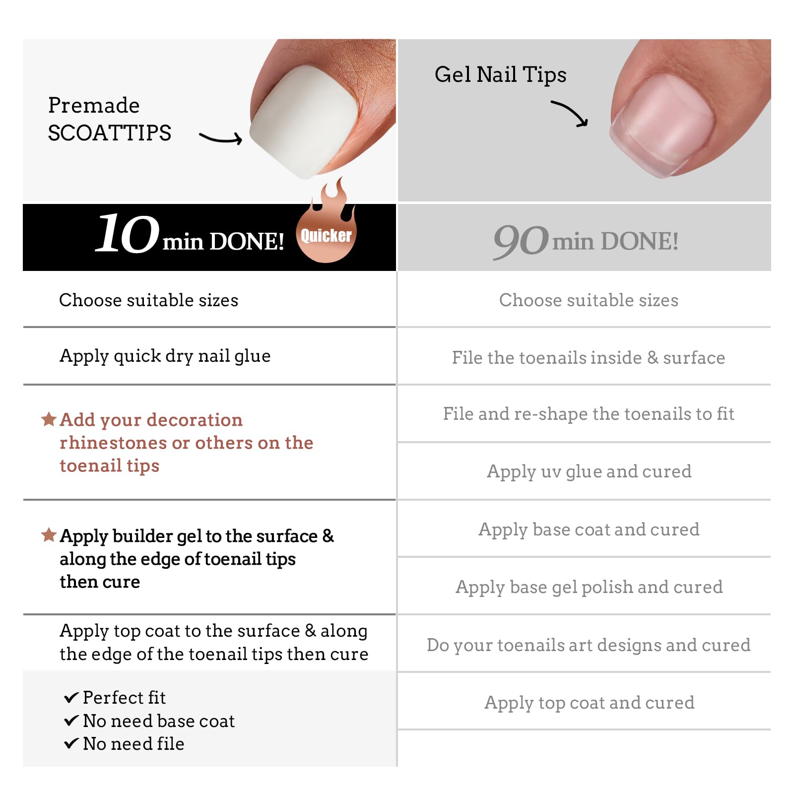 BTArtboxnails Scoattips: acabado natural para un look discreto