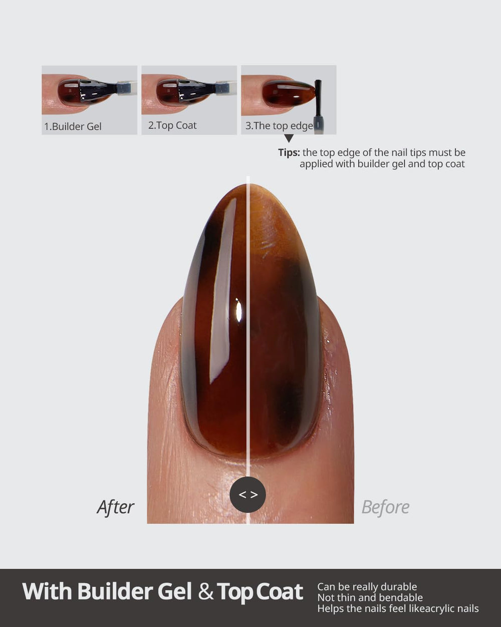 BTArtboxnails SoftCoattips acabado natural y delgado desde cutícula