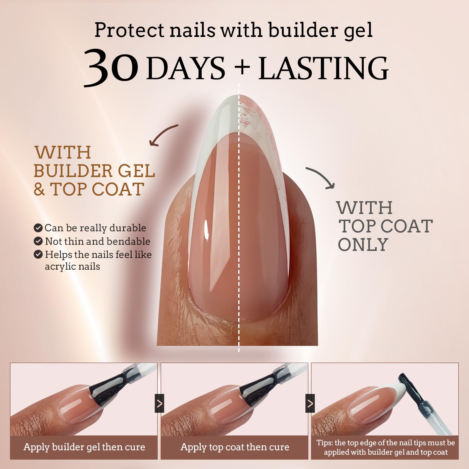 BTArtboxnails XCOATTIPS builder gel para reforzar las uñas