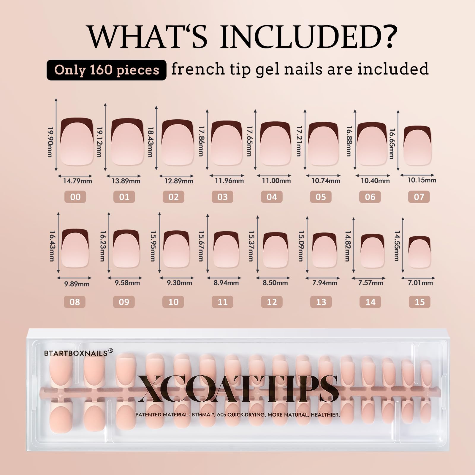 BTArtboxnails XCOATTIPS comodidad sin irritación: gel suave para uñas planas o curvas