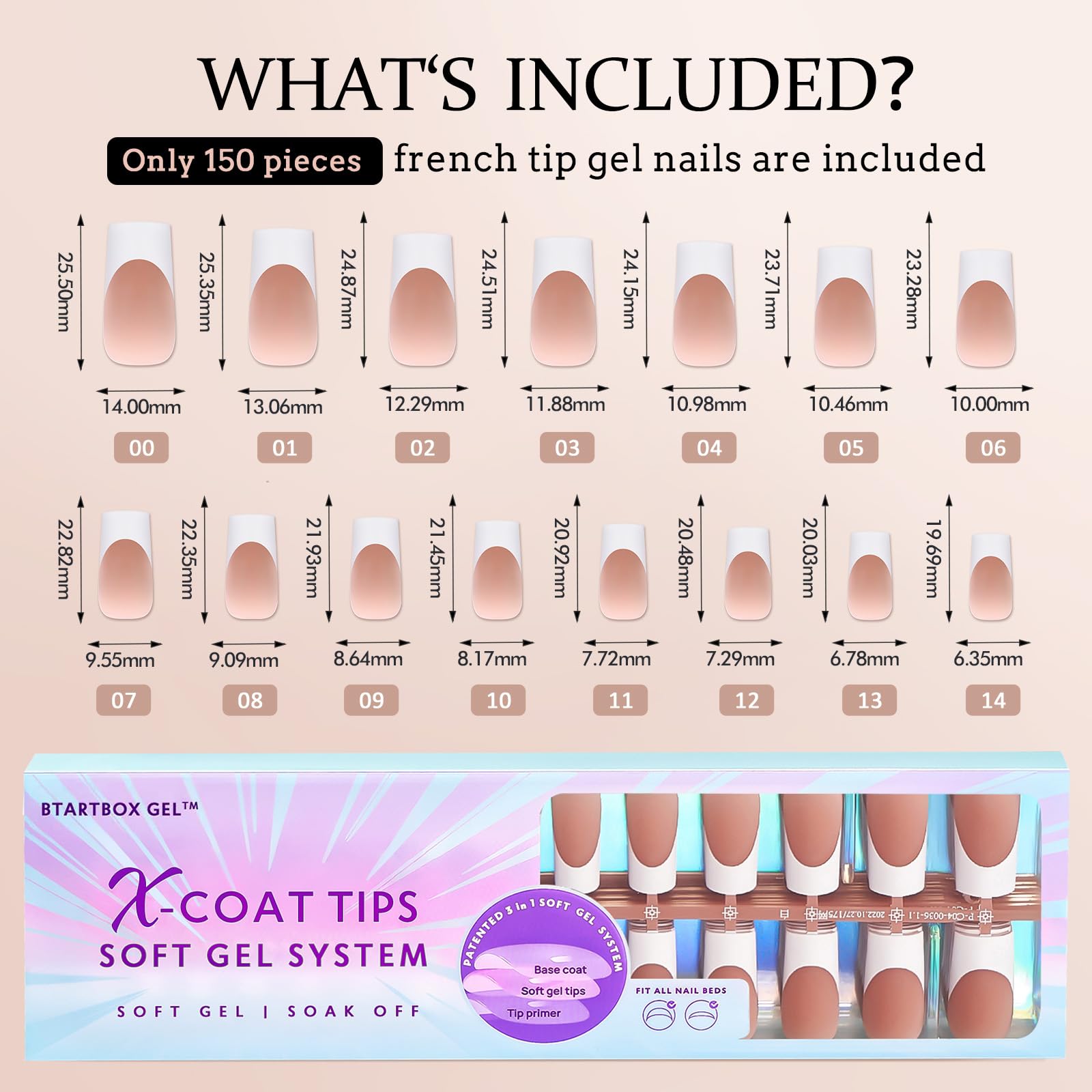 BTArtboxnails XCOATTIPS: empaque compacto y práctico para almacenamiento