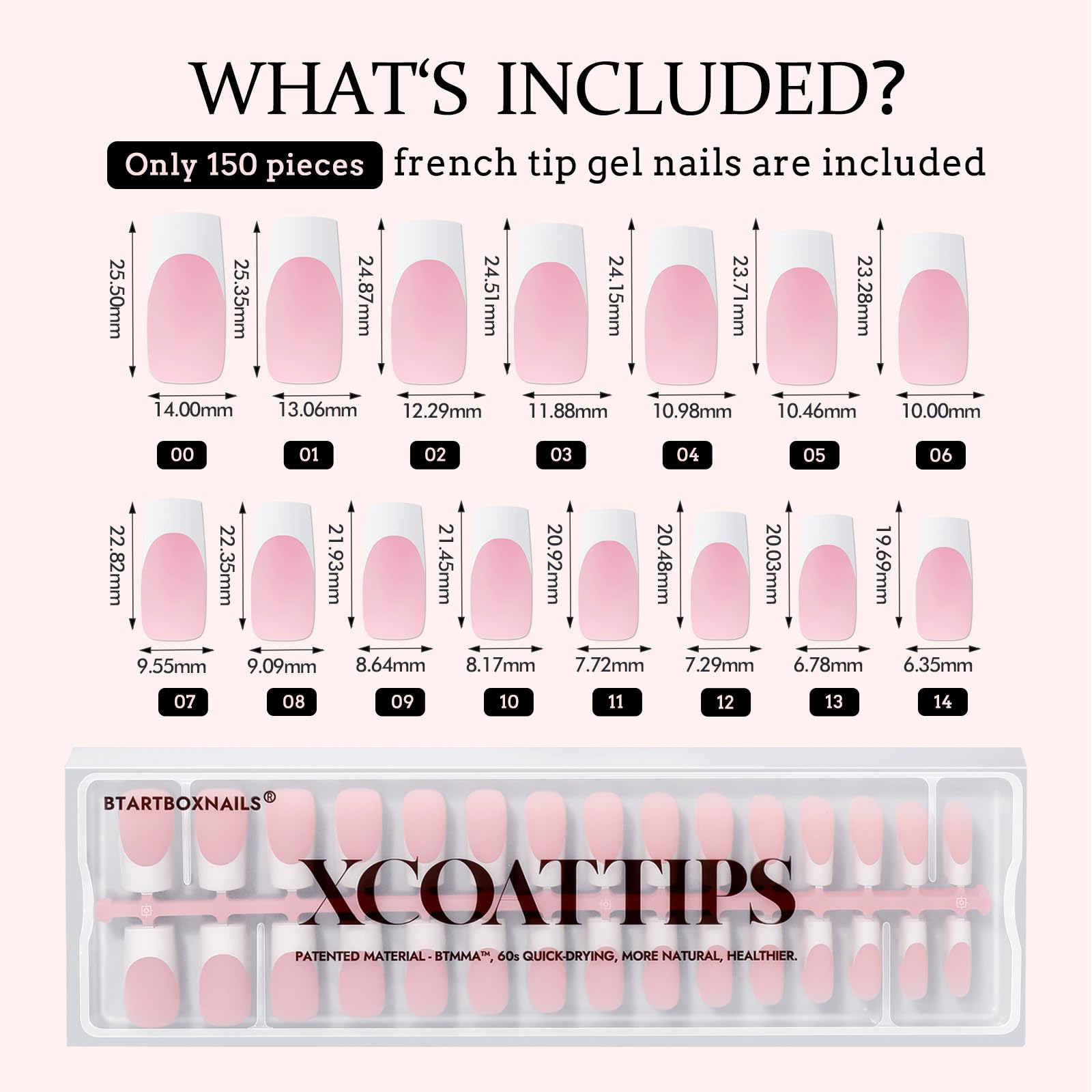 BTArtboxnails XCOATTIPS: kit prêt à l’emploi pour une pose à domicile
