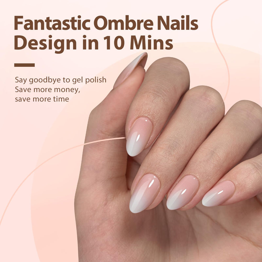 BTArtboxnails XCOATTIPS manos con uñas almendrado corto listas para uso diario