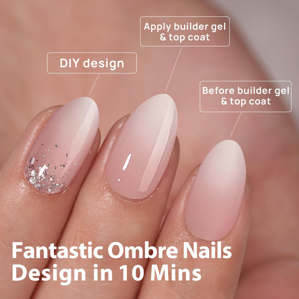 BTArtboxnails XCOATTIPS paquete de 160 piezas para retoques rápidos