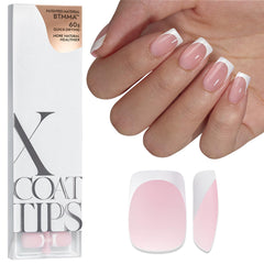 BTArtboxnails XCOATTIPS: puntas frances rosadas para un look elegante y duradero
