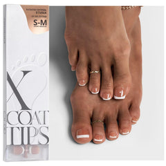 BTArtboxnails XCOATTIPS puntas francesas para dedos del pie ajuste perfecto