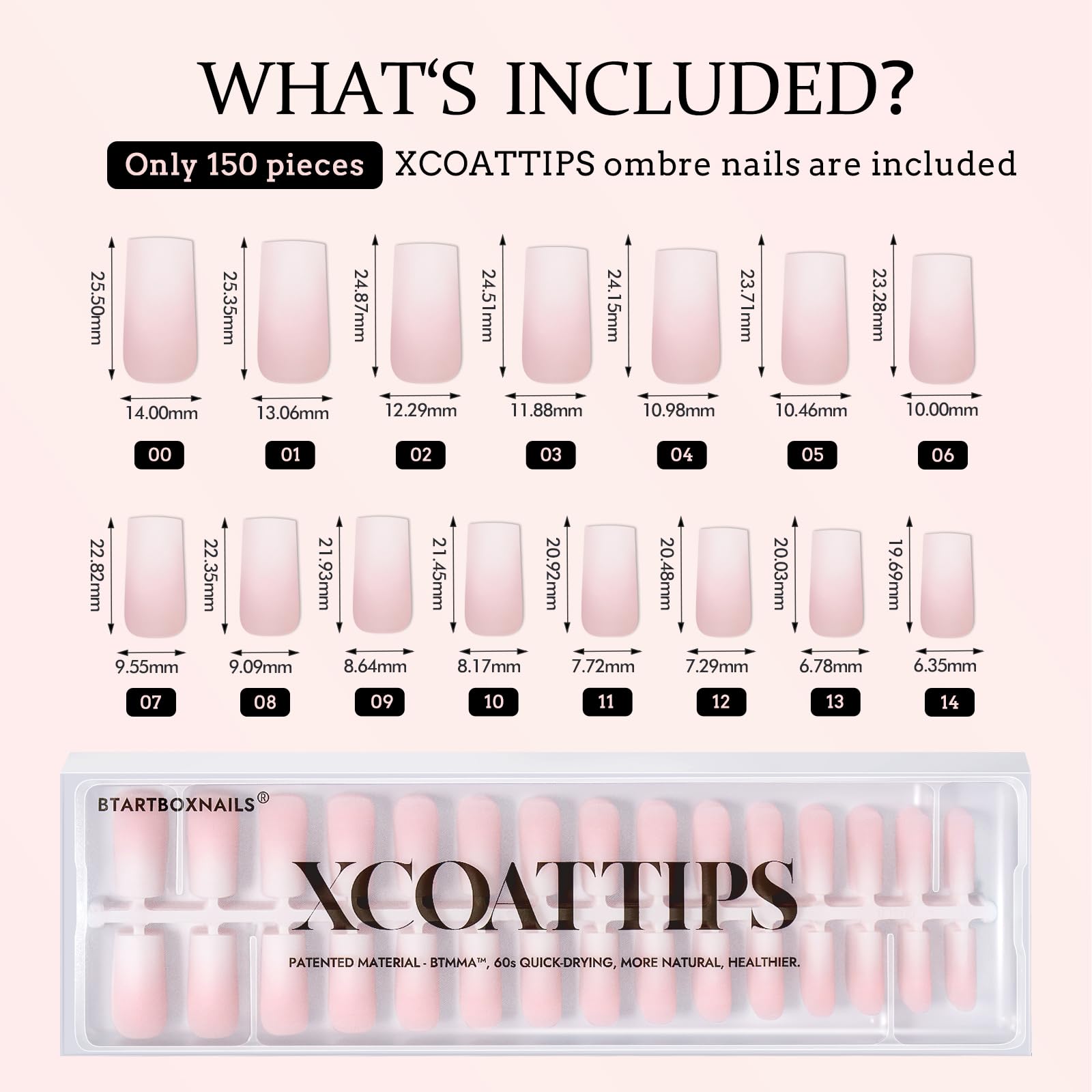 BTArtboxnails XCOATTIPS ultra-fit design mirrors natural nail contours for seamless finish