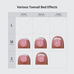 BTArtboxnails XCOATTIPS: punta francesa con ajuste cómodo para dedo grande.