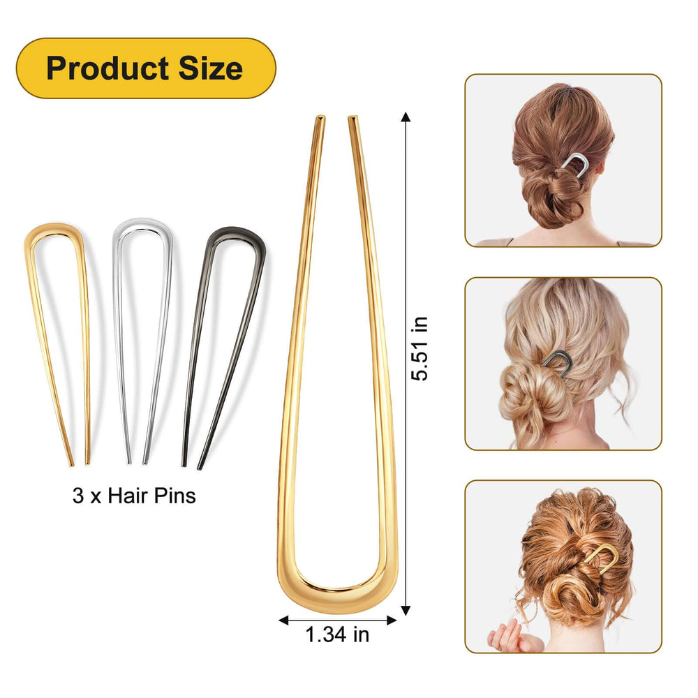 Btcum Horquillas U: diseño suave para pasar fácilmente por el cabello.